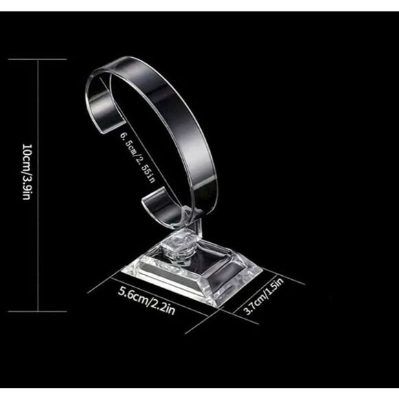 💕5/$18 Clear Plastic Watch Stand - Picture 1 of 3